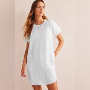 Boden White Smocked Raglan Dress